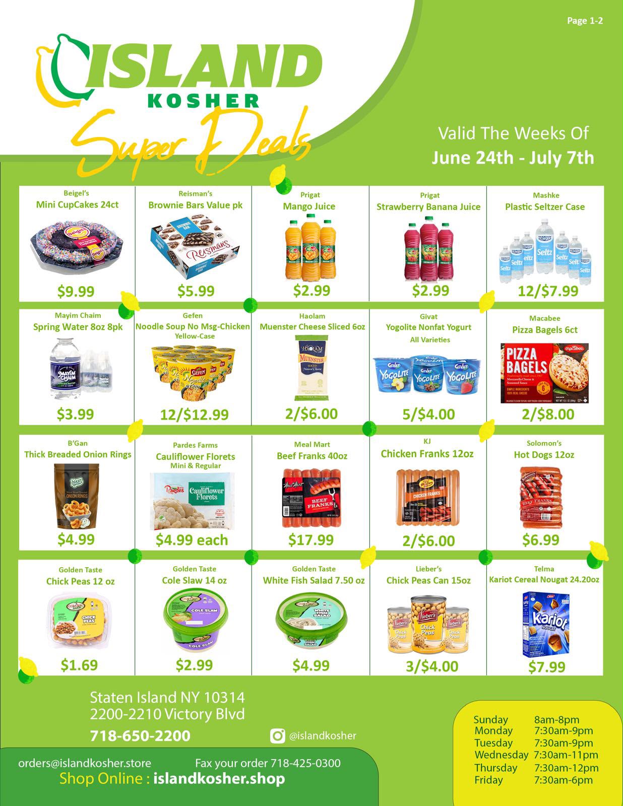 Island Kosher Deals Page 1