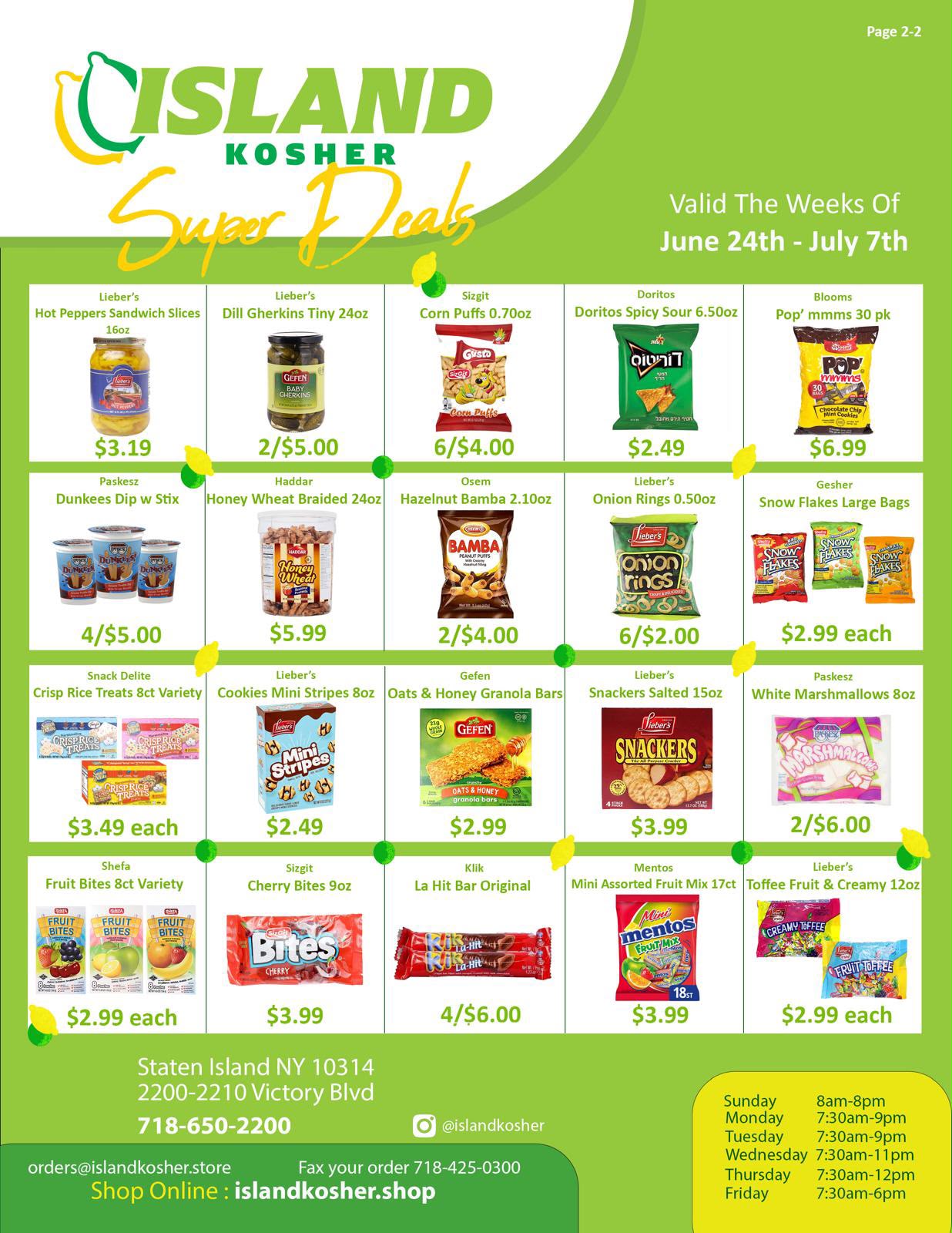 Island Kosher Deals Page 2